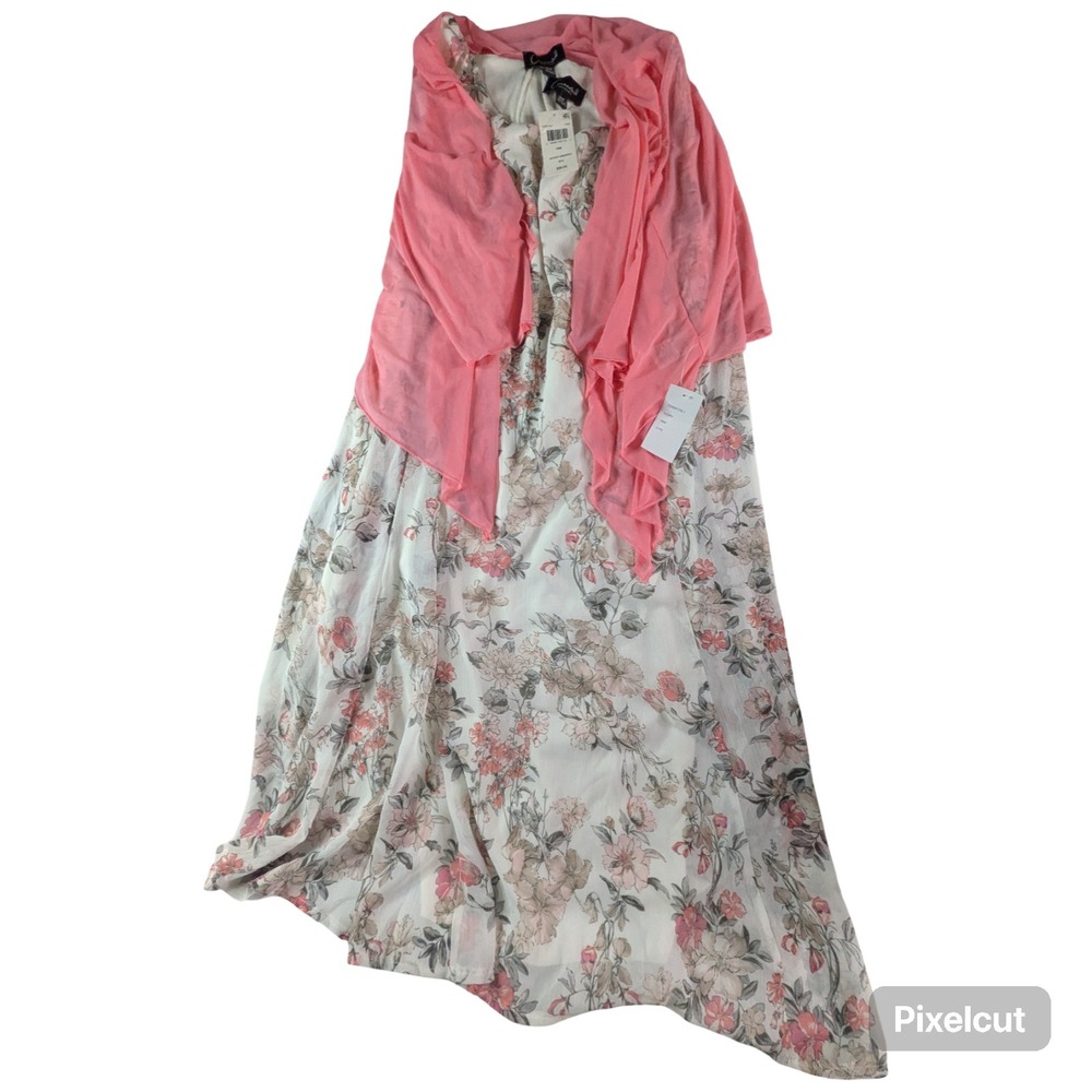 Connected Apparel Ivory Floral Jacket Dress 2PC TGZ05110L Plus Size 16W NEW
